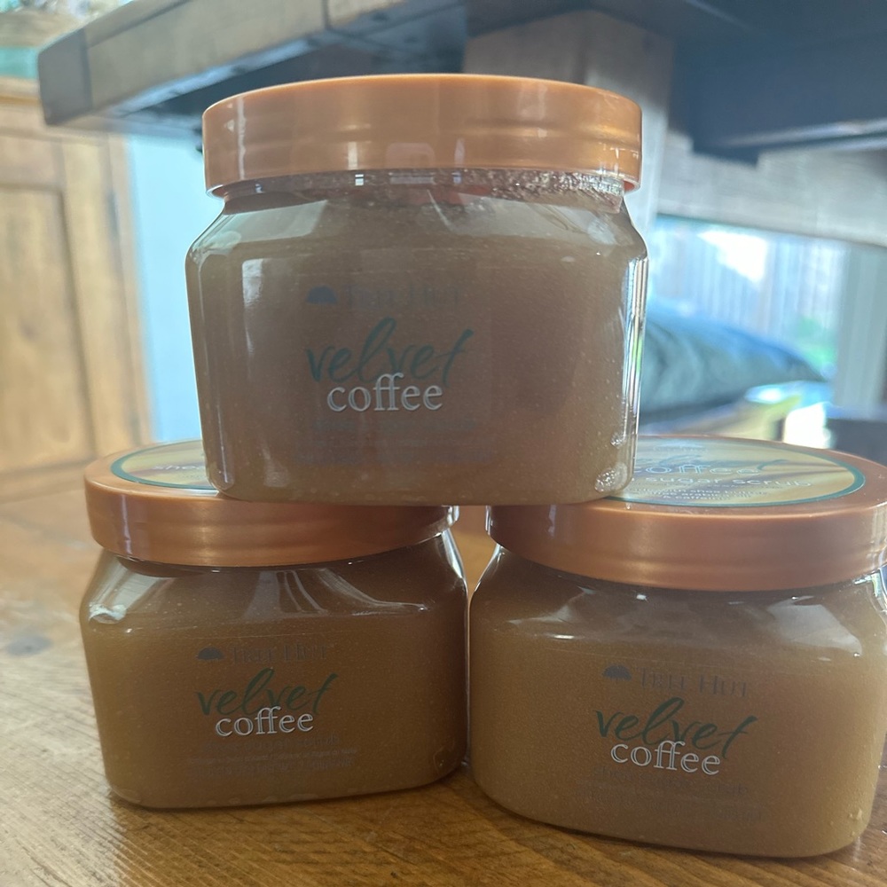 3 Velvet Coffee scrubs from Tree Hut NEW Shea sugar scrub.
